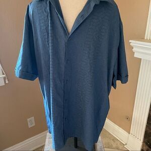 NWT cafe luna blue Mens xl dress shirt
